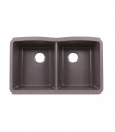 LS-GC88 Double Bowl Granite Composite Sink Gray