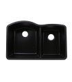 LS-GC68 Double Bowl Granite Composite Sink Black