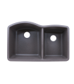 LS-GC68 Double Bowl Granite Composite Sink Gray