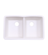 LS-GC88 Double Bowl Granite Composite Sink White