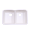 LS-GC88 Double Bowl Granite Composite Sink White