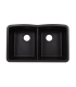 LS-GC88 Double Bowl Granite Composite Sink Black