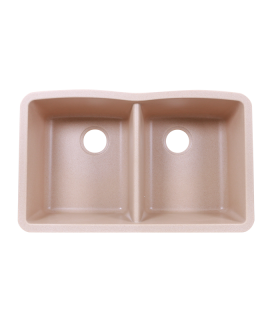 LS-GC88 Double Bowl Granite Composite Sink Bisque