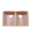 LS-GC88 Double Bowl Granite Composite Sink Bisque